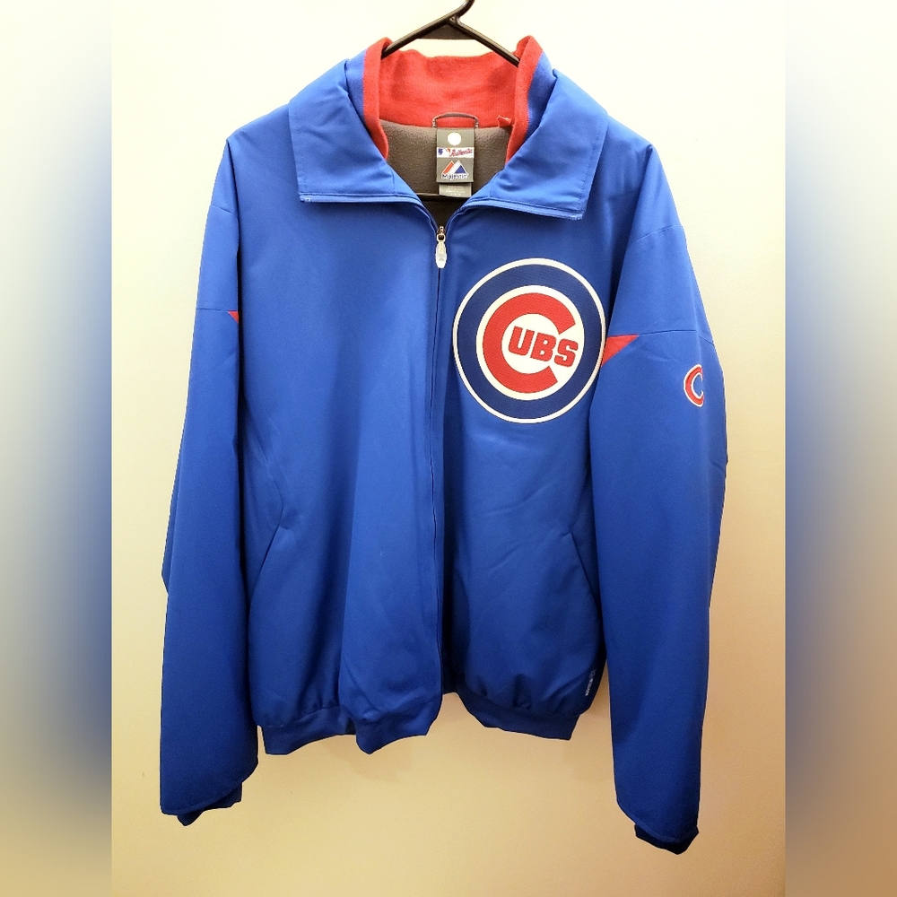 Chicago Cubs Majestic Mens Baseball Jacket Large